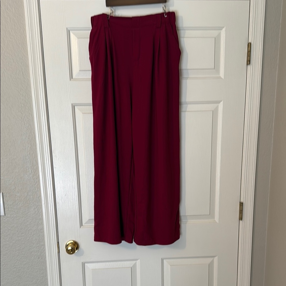 HALARA Women's Boot Cut Pants - Burgundy